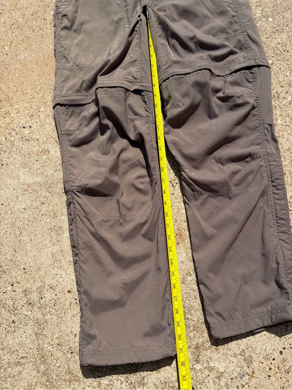 VTG L.L. Bean Men’s M Reg Convertible Zip Off Hiking Pants Integrated Belt Nylon